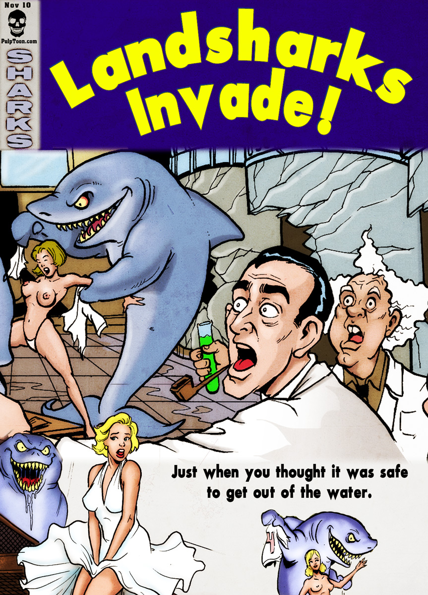 Land sharks invade porn comic